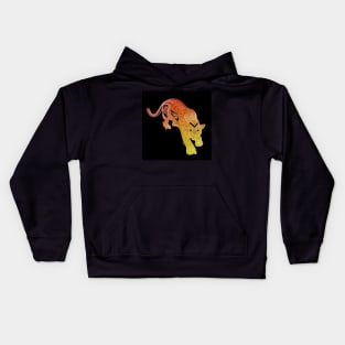 golden tiger in mexican crown of the jungle Kids Hoodie